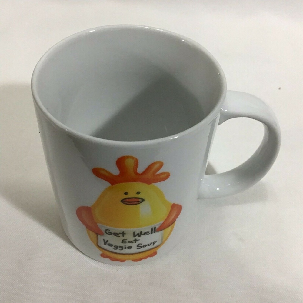 Chicken Teleflora Mug Get Well Eat Veggie Soup Veg - Picture 2 of 5